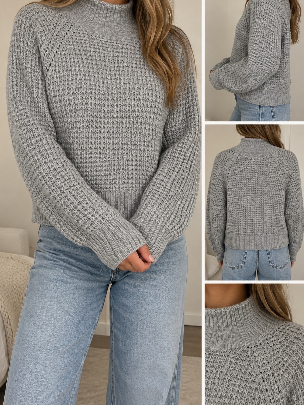 American Eagle Grey Knit Sweater